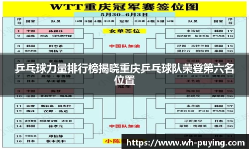 乒乓球力量排行榜揭晓重庆乒乓球队荣登第六名位置