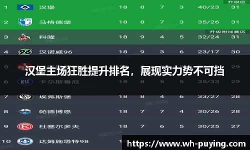 汉堡主场狂胜提升排名，展现实力势不可挡