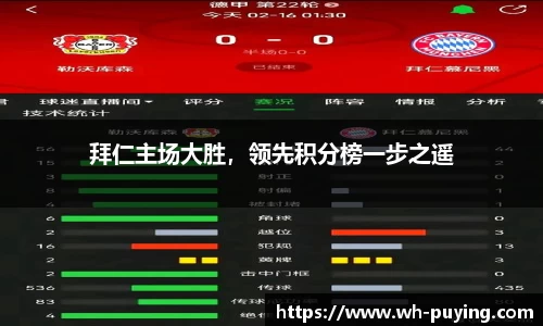 拜仁主场大胜，领先积分榜一步之遥